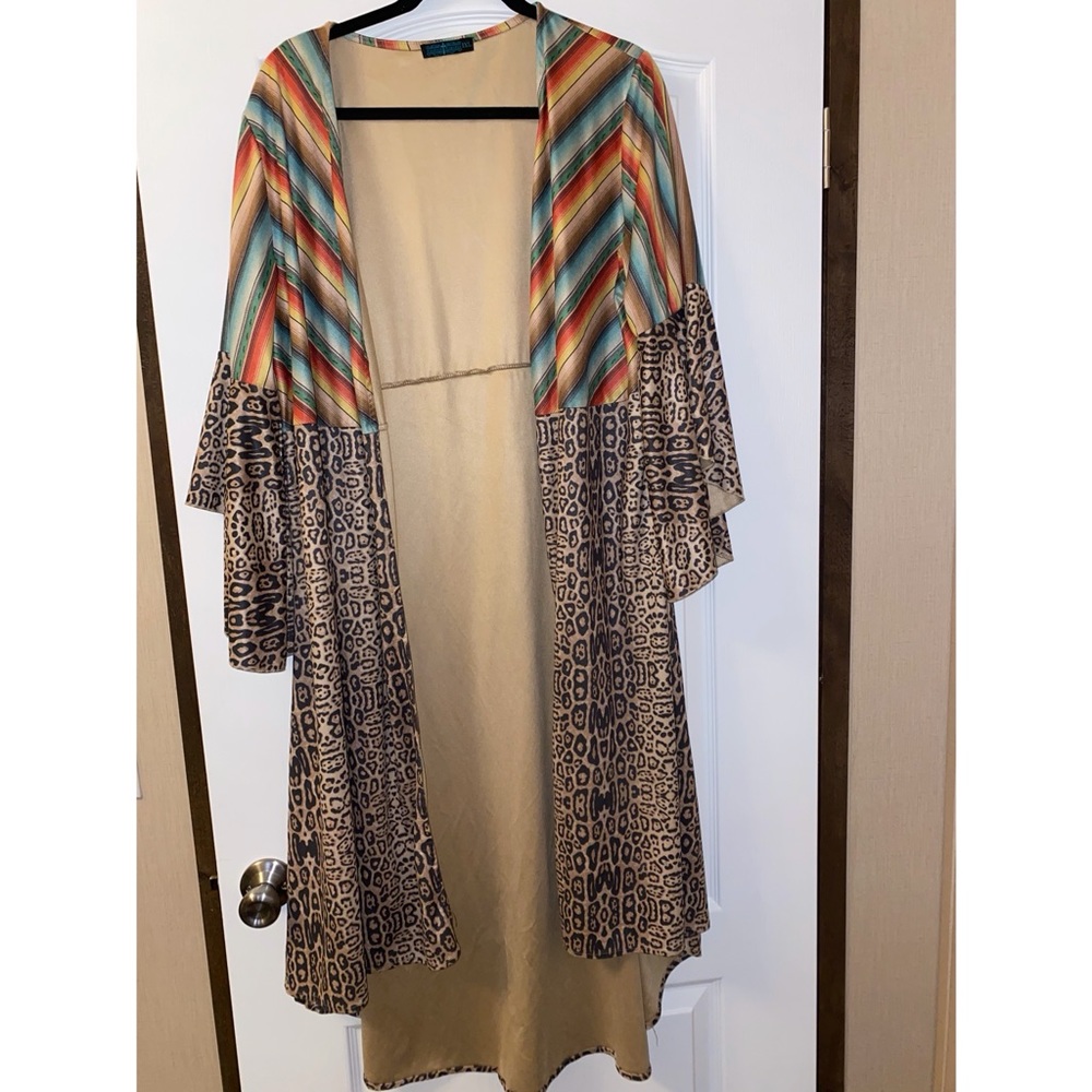 Leopard Print/Serape Duster Kimono